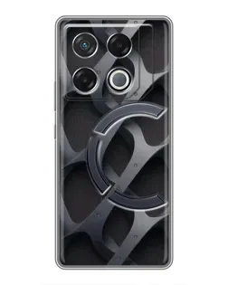 Чехол для Infinix GT 20 Pro с картинкой «Объемное серое плетение»