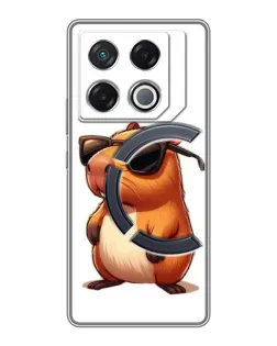 Чехол для Infinix GT 20 Pro с картинкой «Капибара в очках»