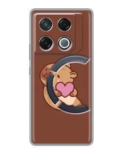 Чехол для Infinix GT 20 Pro с картинкой «Капибара с сердцем»