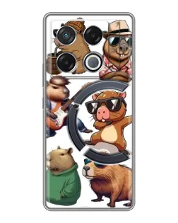 Чехол для Infinix GT 20 Pro с картинкой «Крутые капибары музыканты»