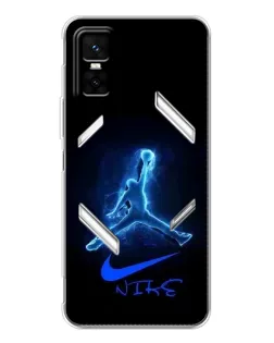 Чехол для Infinix GT 30 Pro с картинкой «Jordan Neon Blue» Чехол для Infinix GT 30 Pro с картинкой «Jordan Neon Blue»