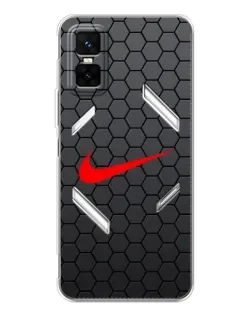 Чехол для Infinix GT 30 Pro с картинкой «Nike — карбоновая сетка»