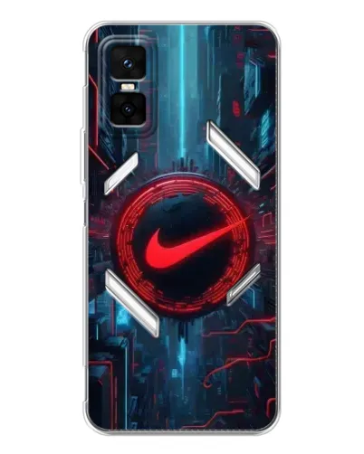Чехол для Infinix GT 30 Pro с картинкой «Техногенный стиль Nike»
