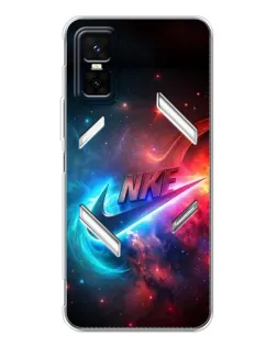 Чехол для Infinix GT 30 Pro с картинкой «Огненный логотип Nike»