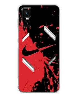 Чохол для Infinix GT 30 Pro з картинкою «Червоні бризки Nike»