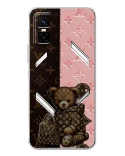 Чехол для Infinix GT 30 Pro с картинкой «Мишка в стиле LV»
