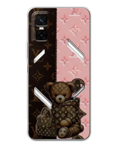 Чехол для Infinix GT 30 Pro с картинкой «Мишка в стиле LV»