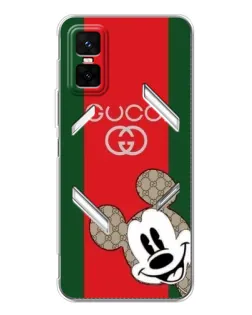 Чехол для Infinix GT 30 Pro с картинкой «Gucci — полосы и Микки»