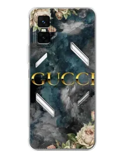 Чехол для Infinix GT 30 Pro с картинкой «Абстрактные цветы Gucci»