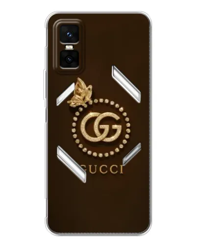 Чехол для Infinix GT 30 Pro с картинкой «Gucci — золотая бабочка»