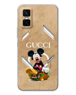 Чехол для Infinix GT 30 Pro с картинкой «Микки Маус Gucci — крафт»