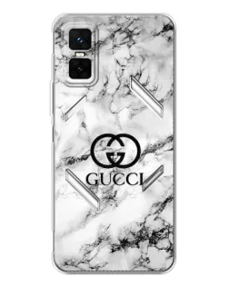 Чехол для Infinix GT 30 Pro с картинкой «Gucci — мраморный шик»