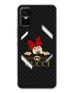 Чехол для Infinix GT 30 Pro с картинкой «Минни Маус Gucci — черный»
