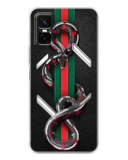 Чехол для Infinix GT 30 Pro с картинкой «Gucci — змея на полосе»