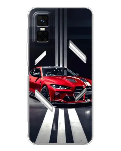 Чехол для Infinix GT 30 Pro с картинкой «Красная BMW на дороге» Чехол для Infinix GT 30 Pro с картинкой «Красная BMW на дороге»