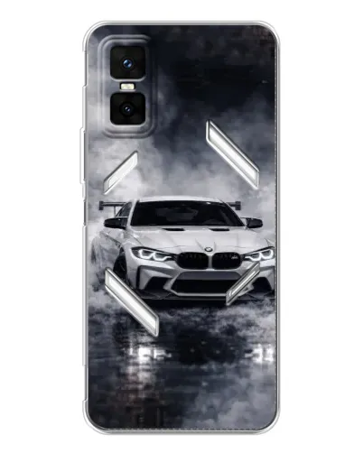 Чехол для Infinix GT 30 Pro с картинкой «BMW сквозь туман» Чехол для Infinix GT 30 Pro с картинкой «BMW сквозь туман»