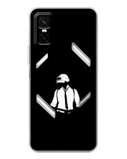 Чехол для Infinix GT 30 Pro с картинкой «PUBG — белый шлем»