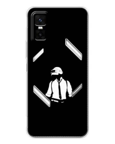 Чехол для Infinix GT 30 Pro с картинкой «PUBG — белый шлем»