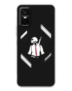 Чехол для Infinix GT 30 Pro с картинкой «PUBG — силуэт воина»