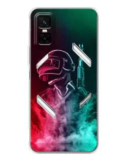Чехол для Infinix GT 30 Pro с картинкой «PUBG — огненный воин»