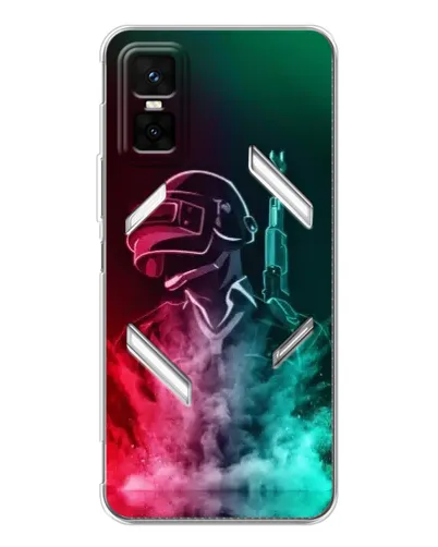 Чехол для Infinix GT 30 Pro с картинкой «PUBG — огненный воин»