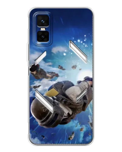 Чехол для Infinix GT 30 Pro с картинкой «Десант PUBG — прыжок»