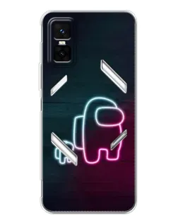 Чехол для Infinix GT 30 Pro с картинкой «Among Us неон-арт»