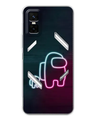 Чехол для Infinix GT 30 Pro с картинкой «Among Us неон-арт»