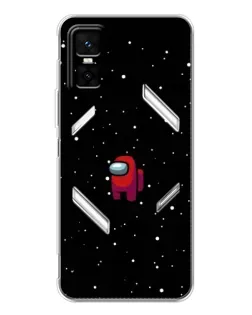 Чехол для Infinix GT 30 Pro с картинкой «Красный Among Us»