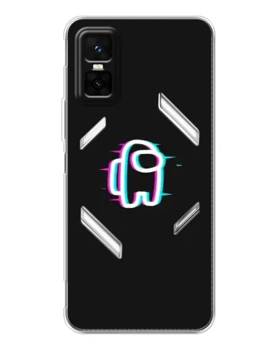 Чехол для Infinix GT 30 Pro с картинкой «Among Us неон»