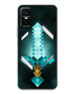 Чехол для Infinix GT 30 Pro с картинкой «Алмазный меч неон»