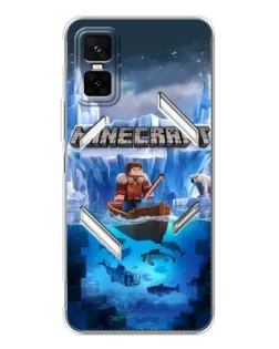 Чехол для Infinix GT 30 Pro с картинкой «Minecraft ледяной мир»