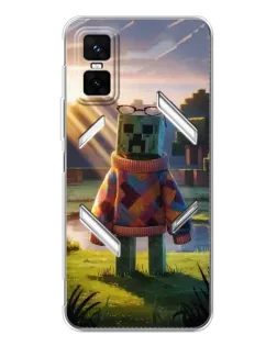 Чехол для Infinix GT 30 Pro с картинкой «Крипер в свитере»