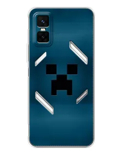 Чехол для Infinix GT 30 Pro с картинкой «Крипер текстура»