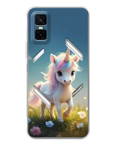 Чехол для Infinix GT 30 Pro с картинкой «Единорог на поляне» Чехол для Infinix GT 30 Pro с картинкой «Единорог на поляне»