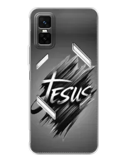 Чехол для Infinix GT 30 Pro с картинкой «Надпись Jesus Graffiti»