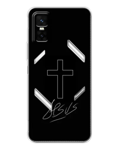 Чохол для Infinix GT 30 Pro з картинкою «Графічний хрест Jesus» Чохол для Infinix GT 30 Pro з картинкою «Графічний хрест Jesus»