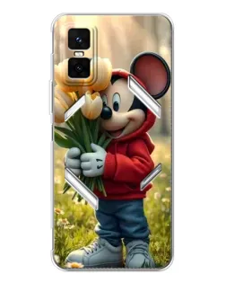 Чехол для Infinix GT 30 Pro с картинкой «Микки с тюльпанами»
