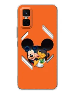 Чехол для Infinix GT 30 Pro с картинкой «Сердце Микки Минни»