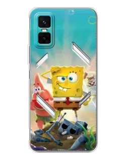Чехол для Infinix GT 30 Pro с картинкой «Спанч Боб победитель»