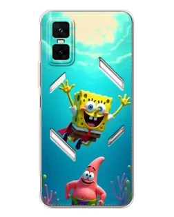 Чехол для Infinix GT 30 Pro с картинкой «Спанч Боб под водой»