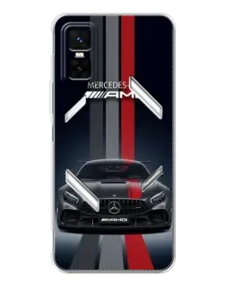 Чохол для Infinix GT 30 Pro з картинкою «Mercedes — білий карбон»
