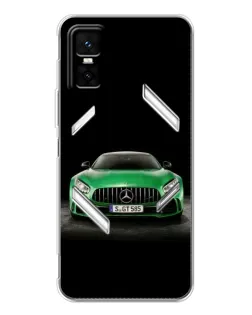 Чехол для Infinix GT 30 Pro с картинкой «Mercedes — неоновый лого»
