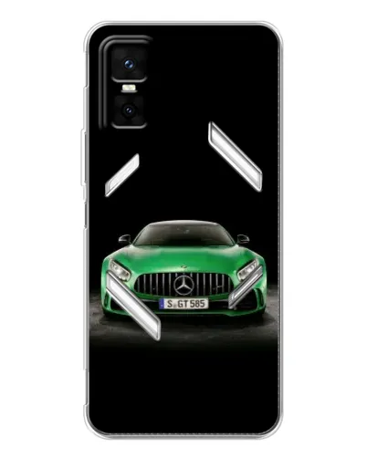 Чехол для Infinix GT 30 Pro с картинкой «Mercedes — неоновый лого»