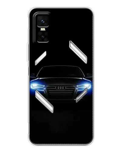 Чехол для Infinix GT 30 Pro с картинкой «Audi в неоне»