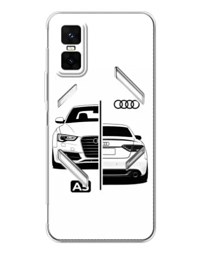 Чехол для Infinix GT 30 Pro с картинкой «Audi — контрастный дизайн»