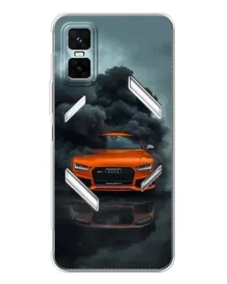 Чехол для Infinix GT 30 Pro с картинкой «Audi в облаках дыма»