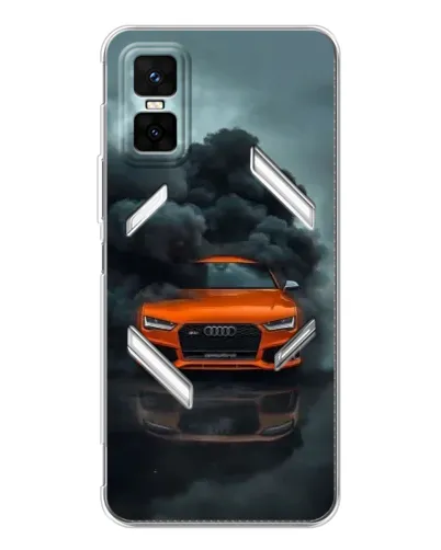 Чехол для Infinix GT 30 Pro с картинкой «Audi в облаках дыма»