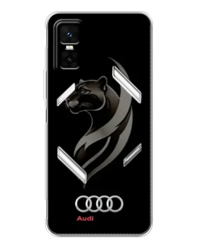 Чехол для Infinix GT 30 Pro с картинкой «Графика — пантера и Audi»
