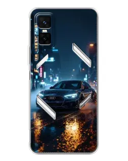 Чехол для Infinix GT 30 Pro с картинкой «Ночной город и Audi»